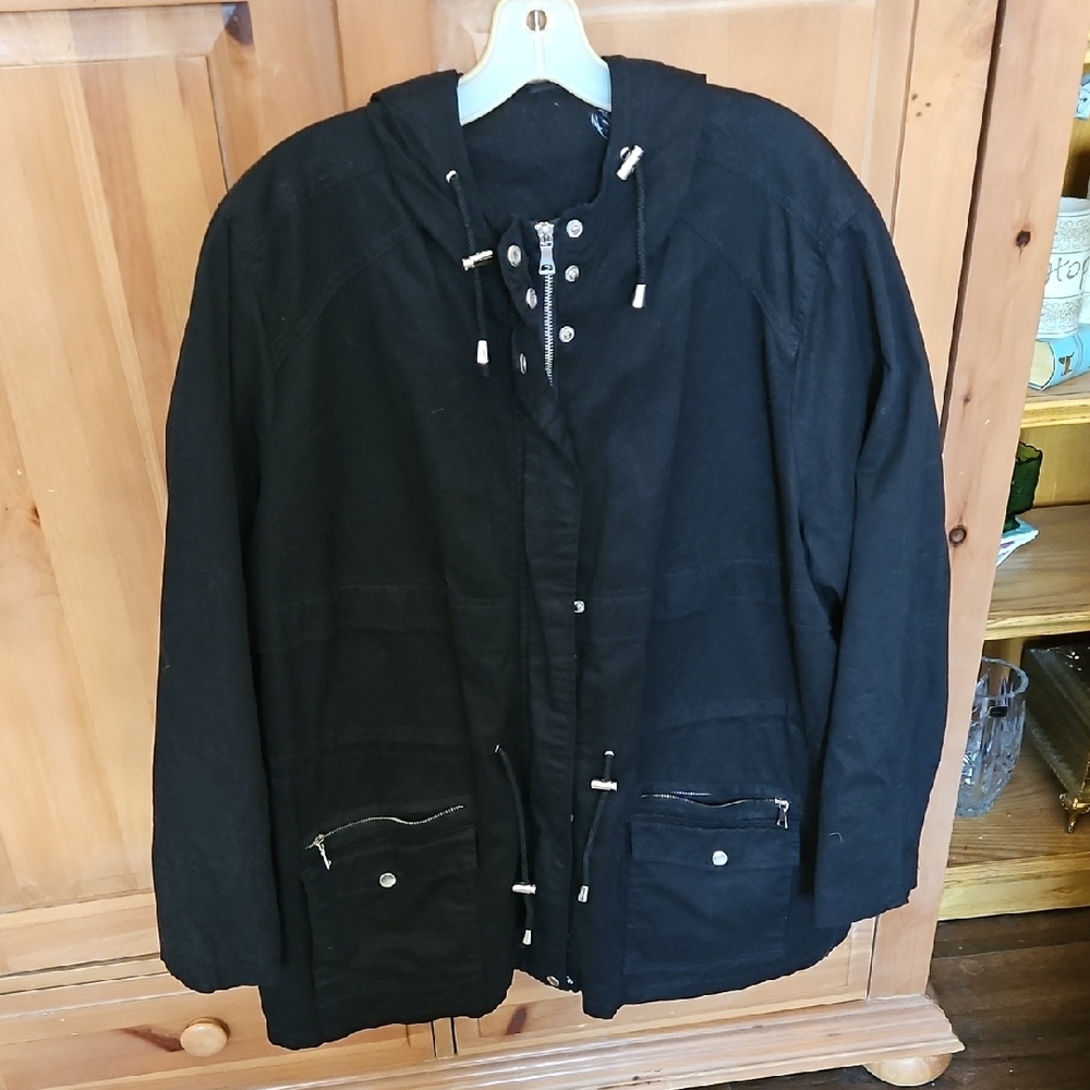Women's Black Hooded Jacket